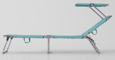 Preview: FIAM® Liegestuhl AMIGO TOP Hellblau